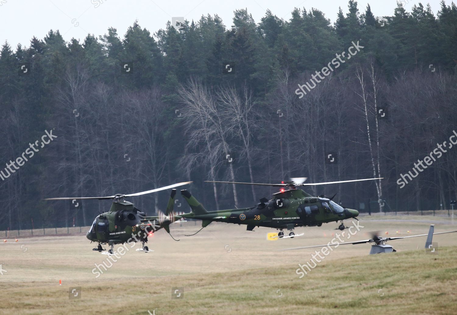 Swedish Air Force Helicopters Malmens Airport Editorial Stock Photo ...