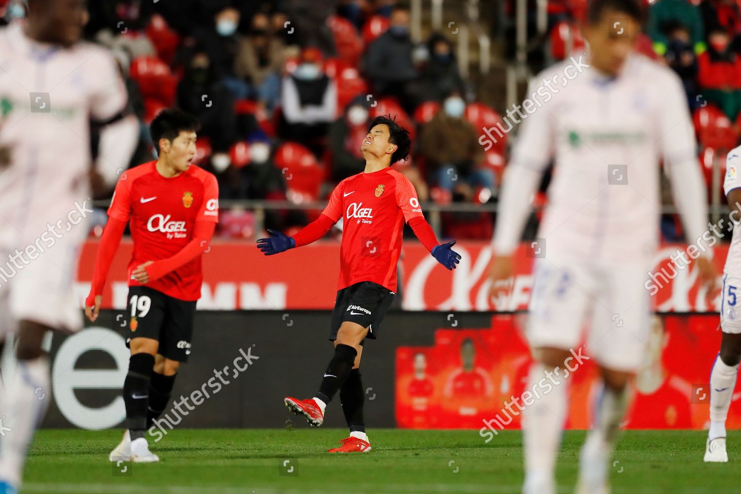 San Sebastian, Spain. 22nd Apr, 2023. (L-R) Takefusa Kubo, Imanol Alguacil  (Sociedad) Football/Soccer : Spanish La Liga Santander match between Real  Sociedad 2-1 Rayo Vallecano at the Reale Arena in San Sebastian