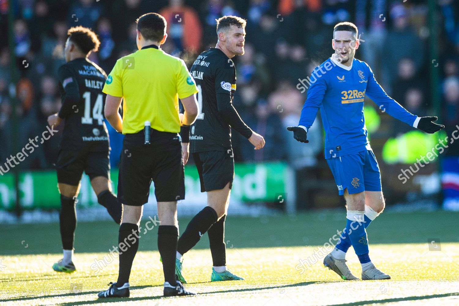 Ryan Kent Rangers Has Words Referee Editorial Stock Photo - Stock Image ...