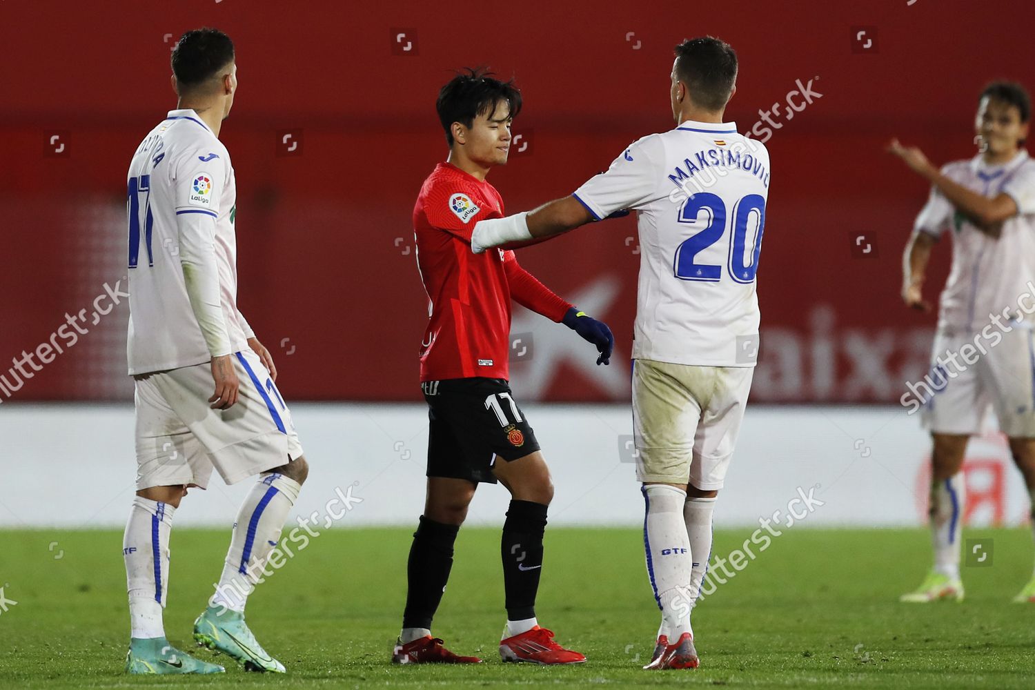 San Sebastian, Spain. 22nd Apr, 2023. (L-R) Takefusa Kubo, Imanol Alguacil  (Sociedad) Football/Soccer : Spanish La Liga Santander match between Real  Sociedad 2-1 Rayo Vallecano at the Reale Arena in San Sebastian