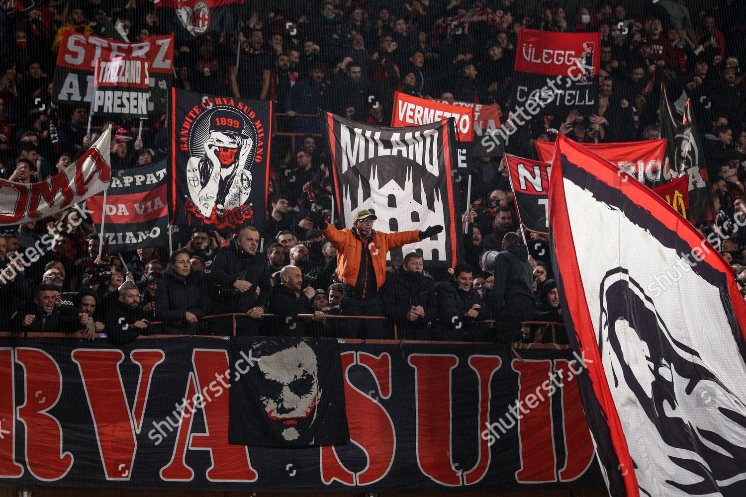 Ac Milan Curva Sud Supporters Editorial Stock Photo - Stock Image