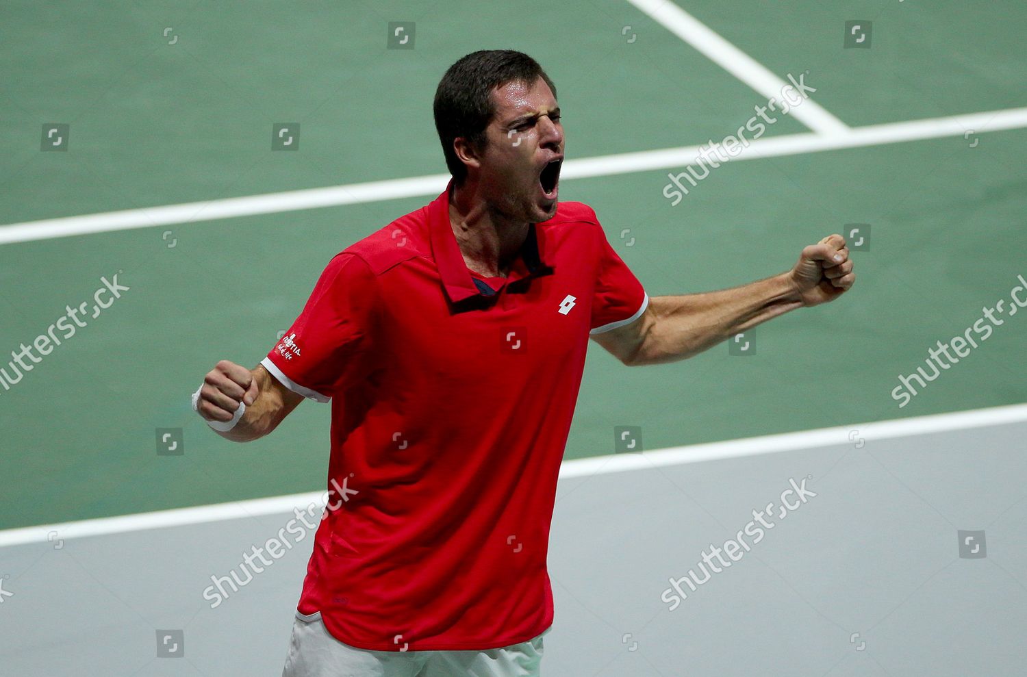 Borna Gojo Croatia Celebrates On Match Editorial Stock Photo Stock