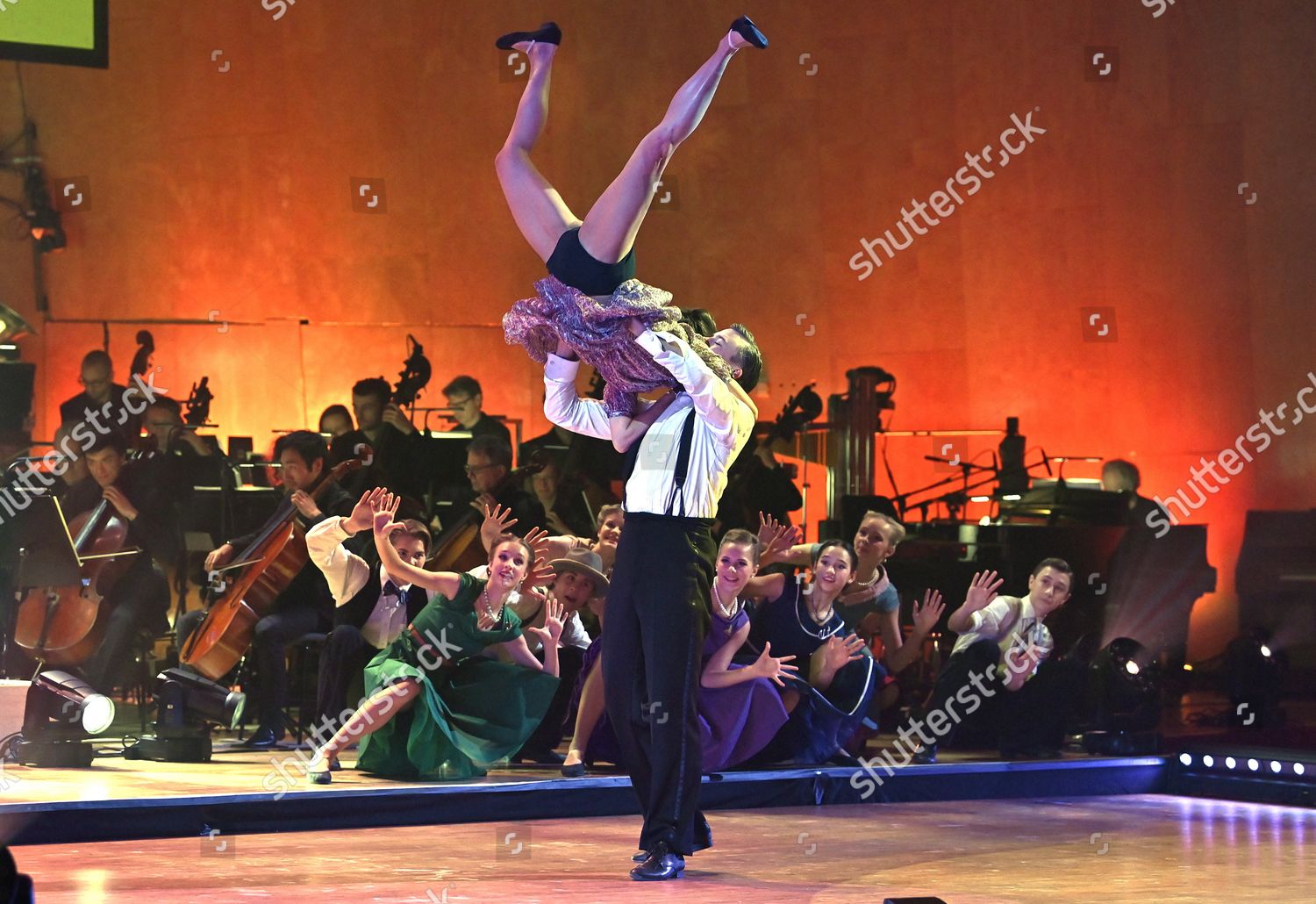 Gothenburg, Sweden. 03rd Dec, 2021. Actress Alicia Vikander, who was  awarded this year's honorary scholarship by the Sten A Olsson Foundation,  dances with her old dance teacher Sebastian Michanek at a gala