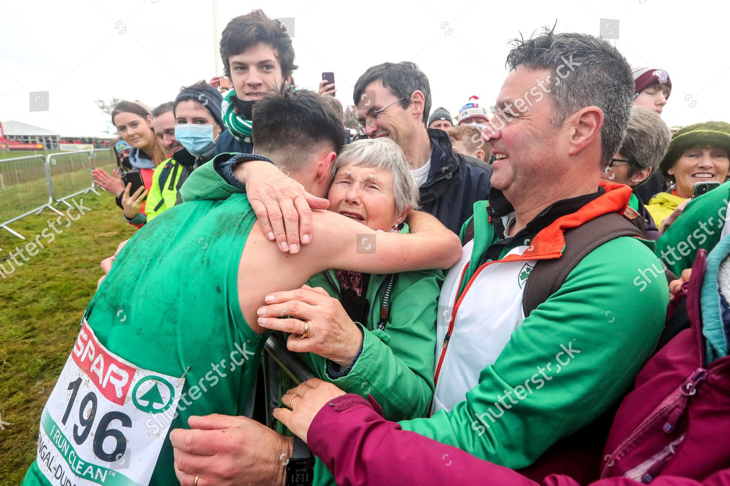 IRELAND'S DARRAGH MCELHINNEY CELEBRATES HIS GRANNY Editorial Stock