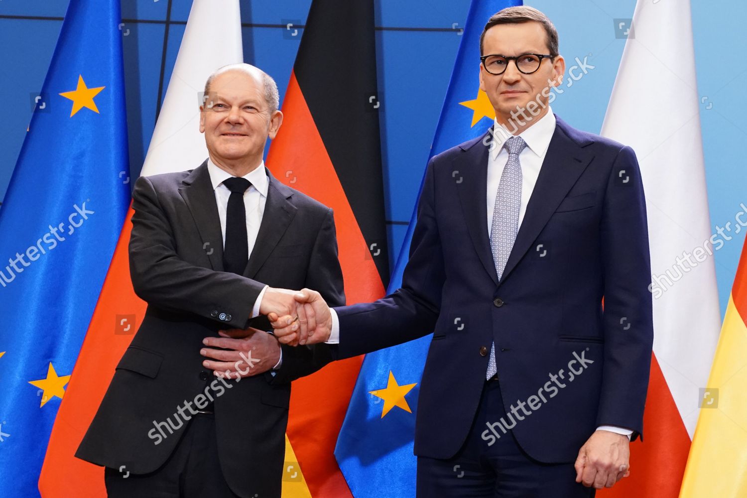 German Chancellor Olaf Scholz L Polish Editorial Stock Photo - Stock ...