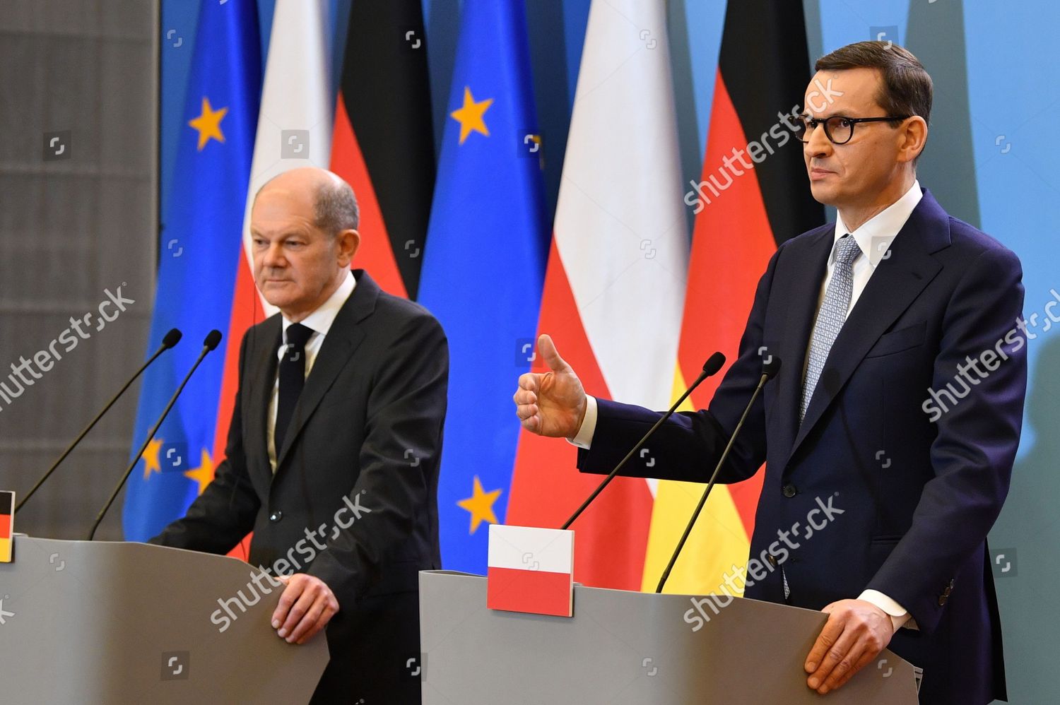 German Chancellor Olaf Scholz L Polish Editorial Stock Photo - Stock ...