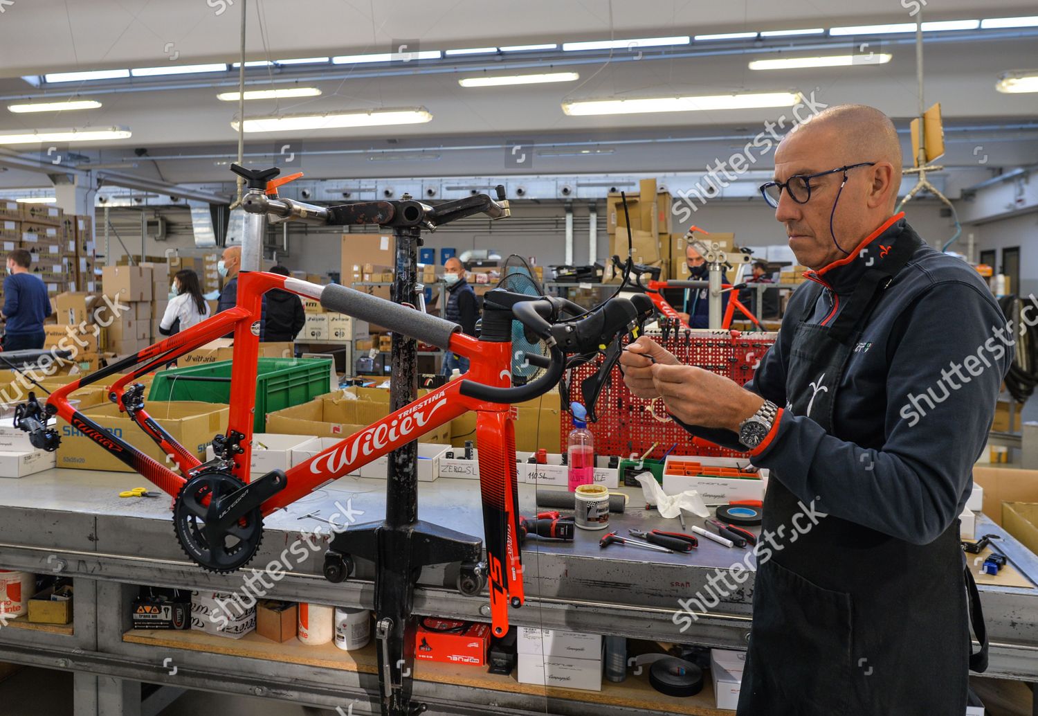 EMPLOYEE WILIER TRIESTINA INSPECTS ASSEMBLES PARTS Editorial Stock Photo -  Stock Image | Shutterstock | Shutterstock Editorial