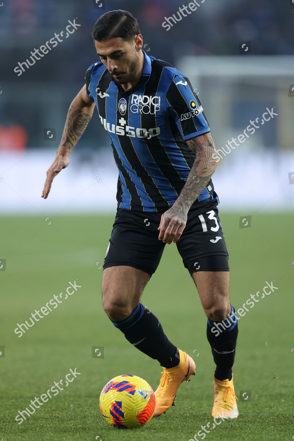 Giuseppe Pezzella Atalanta Bergamasca Calcio Action Editorial Stock