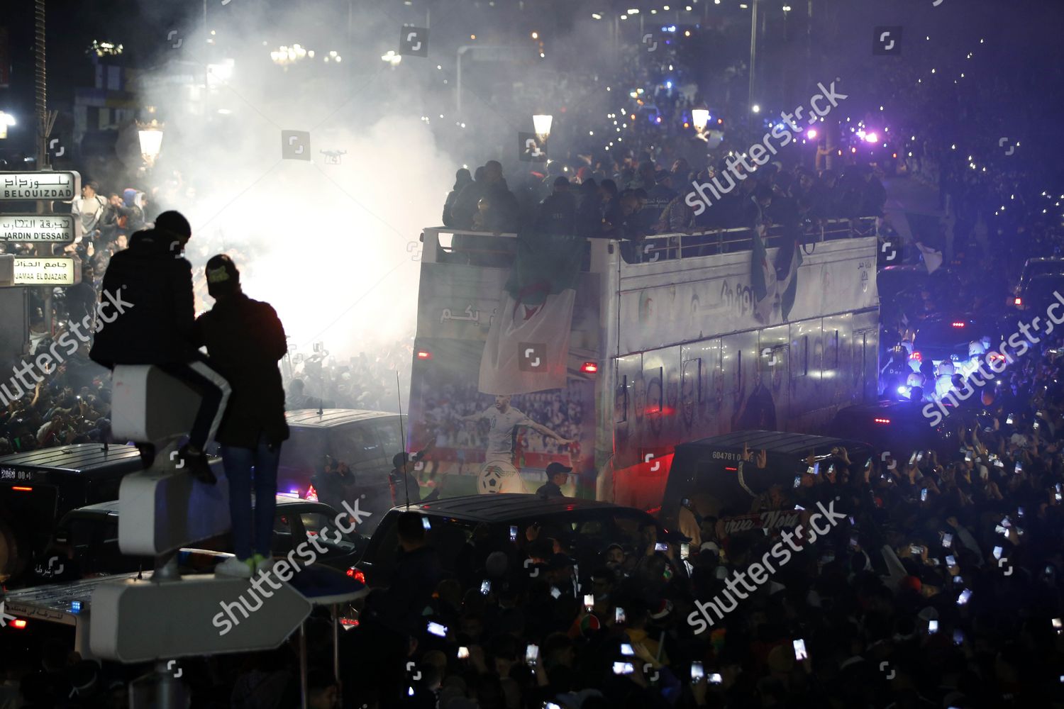 Algerian National Football Team Celebrates On Editorial Stock Photo ...