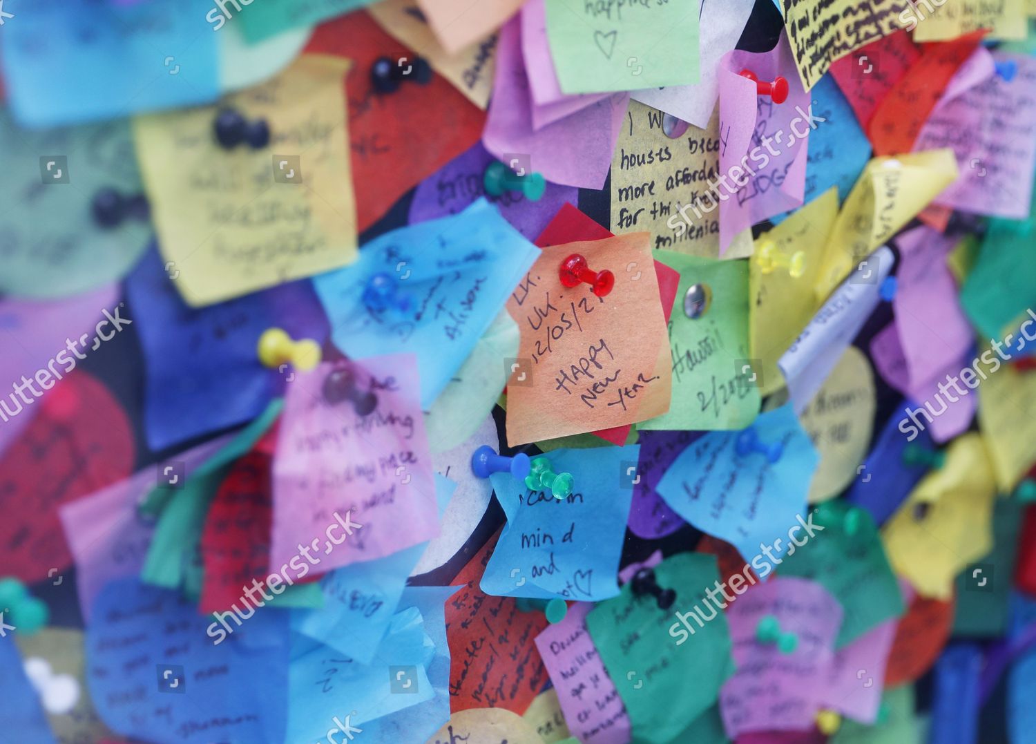 people-write-notes-on-confetti-that-editorial-stock-photo-stock-image