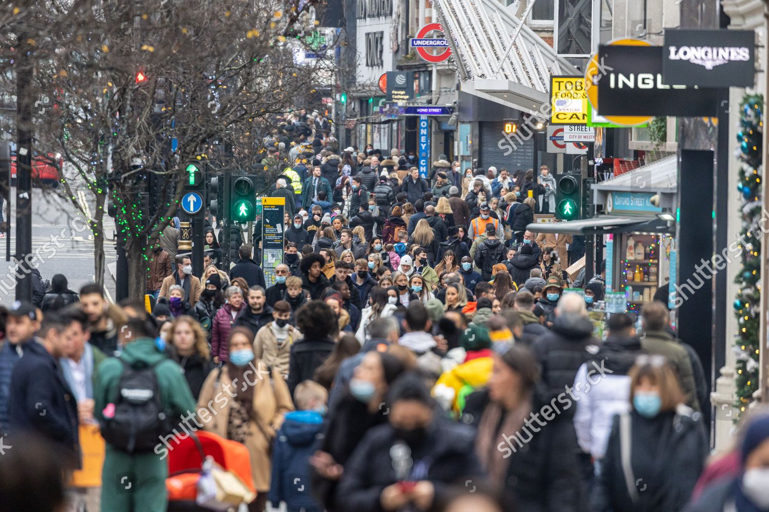 Shoppers Packed Oxford Street London Only Editorial Stock Photo