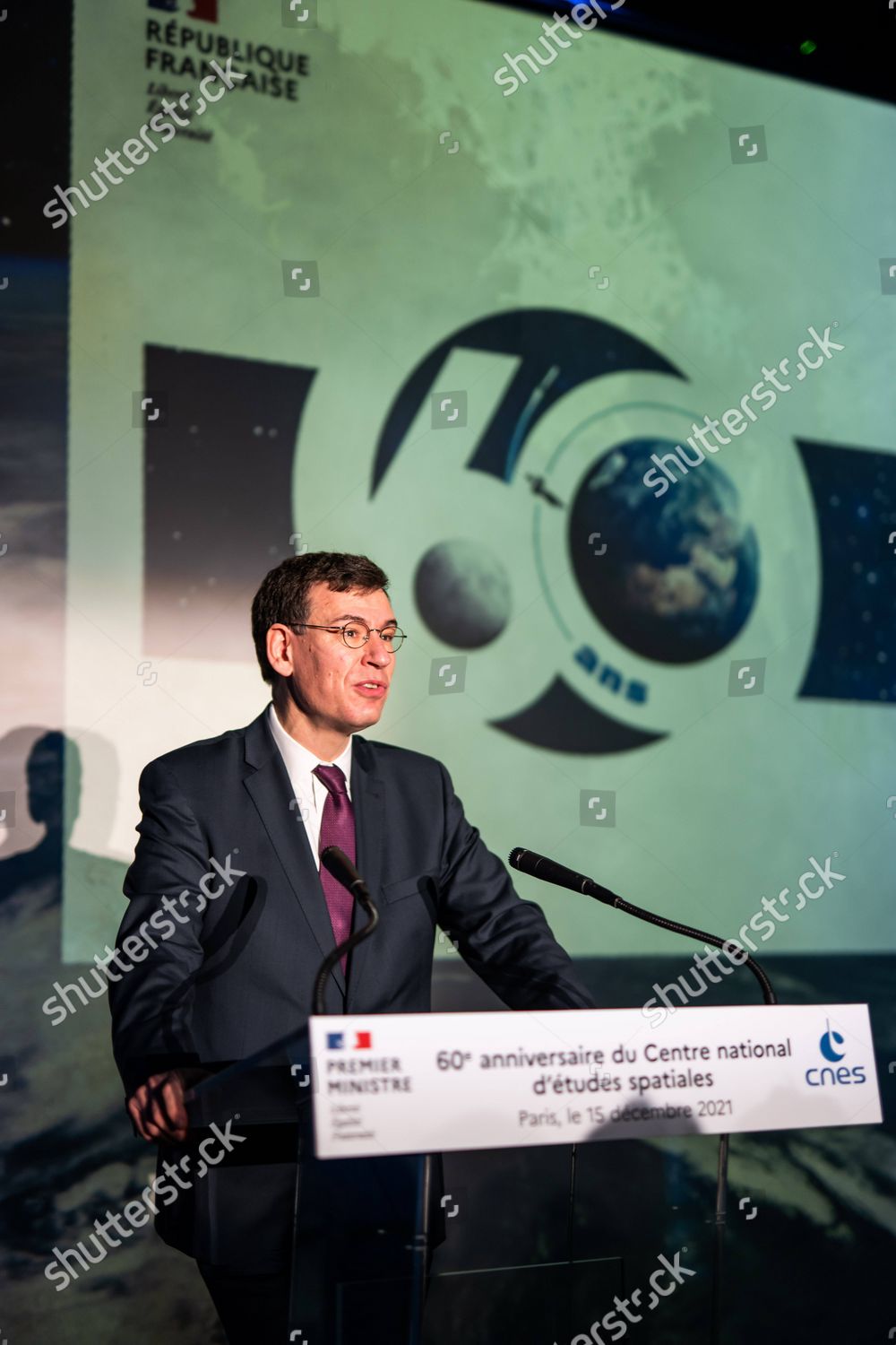 Philippe Baptiste President Cnes Speech 60th Editorial Stock Photo