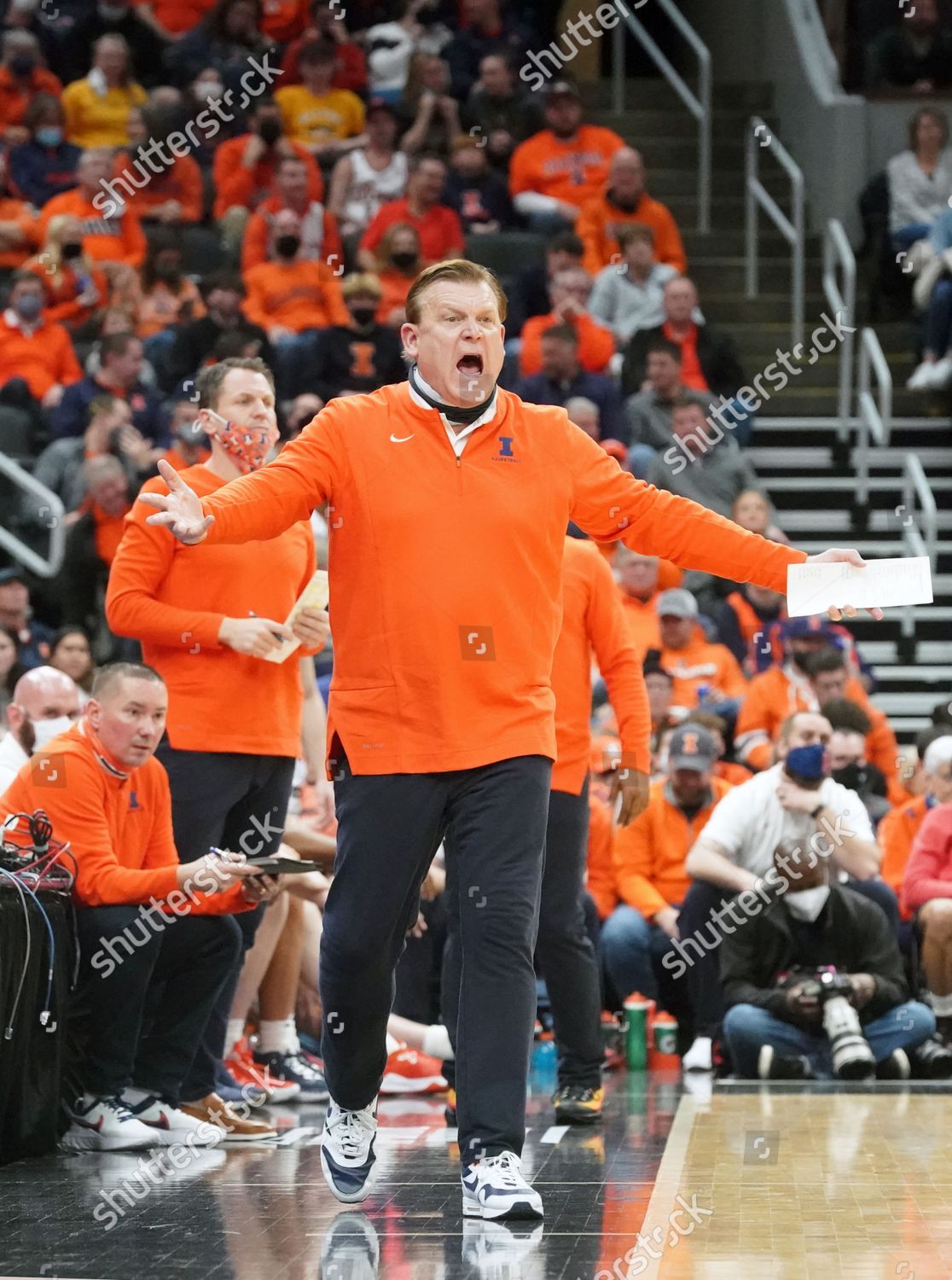 Illinois Head Basketball Coach Brad Underwood Editorial Stock Photo ...