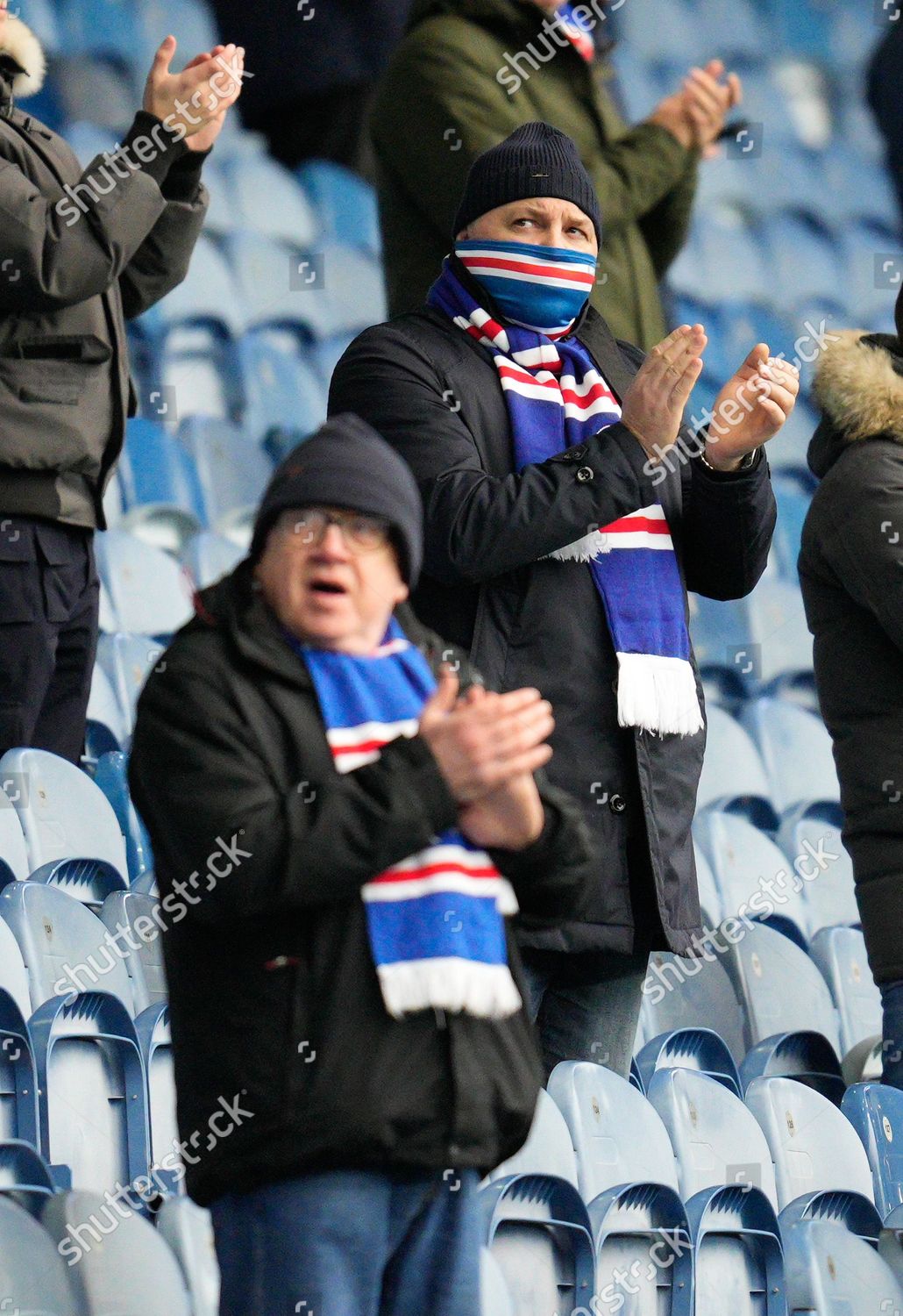 Rangers Fans Socially Distanced Sandy Jardine Editorial Stock Photo ...