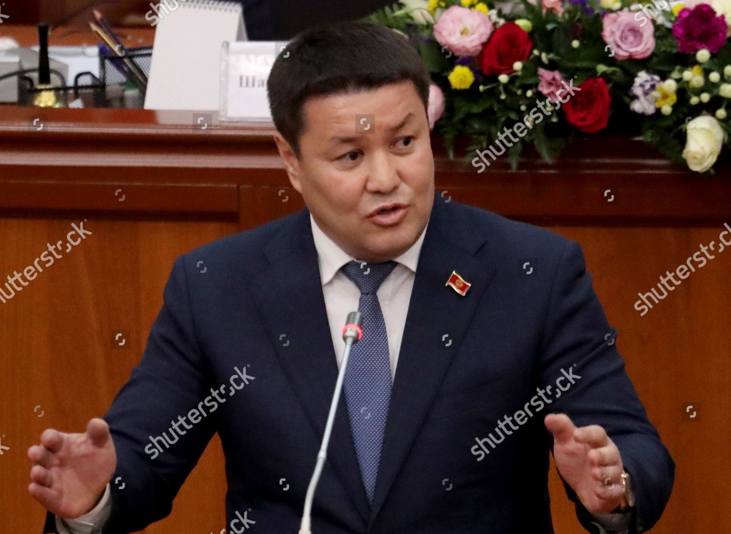 Talant Mamytov New Speaker 7th Convocation Editorial Stock Photo