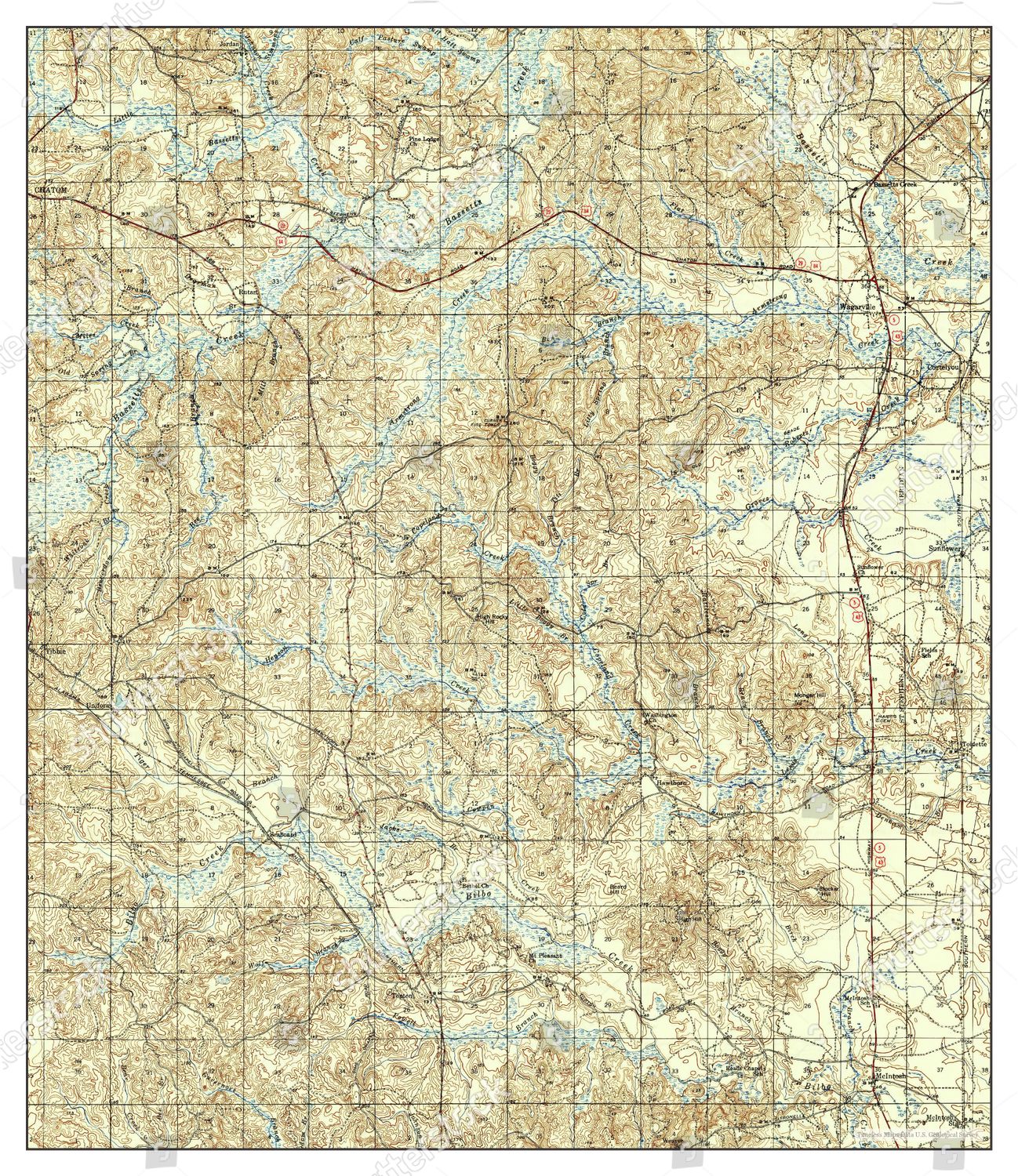 Usa Timeless Maps Mcintosh Alabama Map Editorial Stock Photo Stock