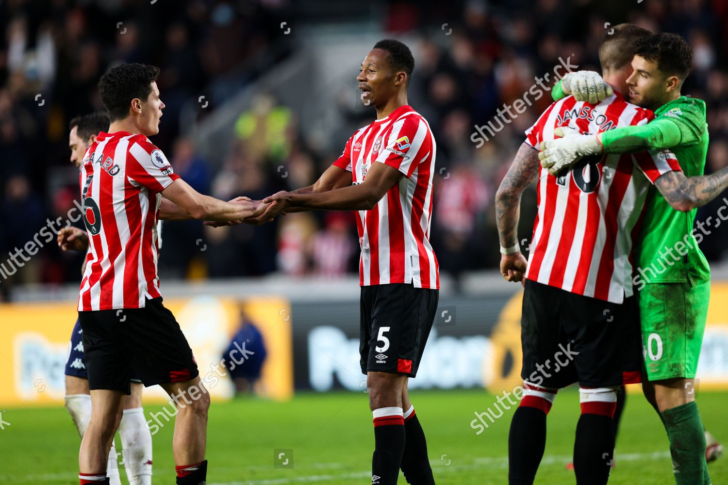 Christian Norgaard Brentford Ethan Pinnock Brentford Editorial Stock Photo Stock Image