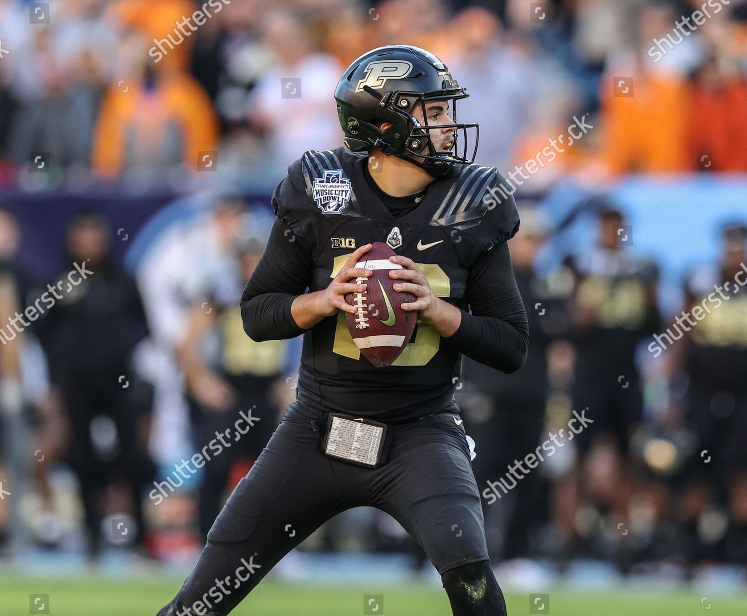 Purdue Qb Aidan Oconnell 16 Drops Editorial Stock Photo - Stock Image ...