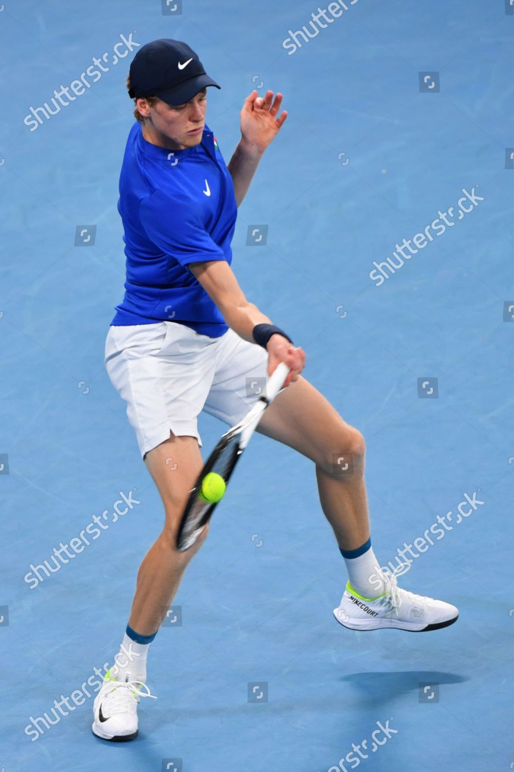 Italys Jannik Sinner Action Against Australias Editorial Stock Photo ...