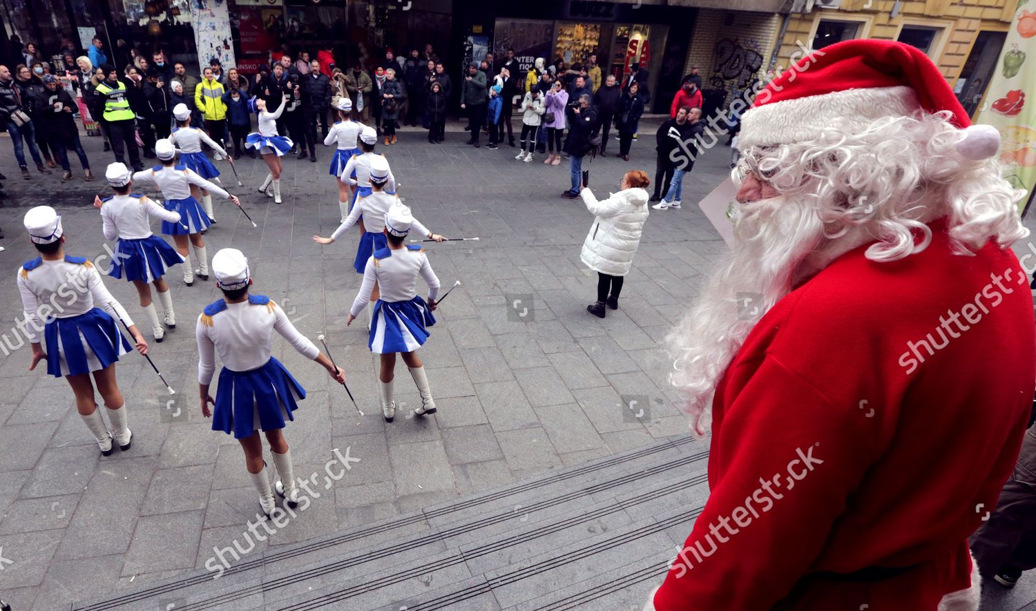 Gray Christmas Parade 2022 Man Dressed Santa Claus Costume Watches Editorial Stock Photo - Stock Image  | Shutterstock