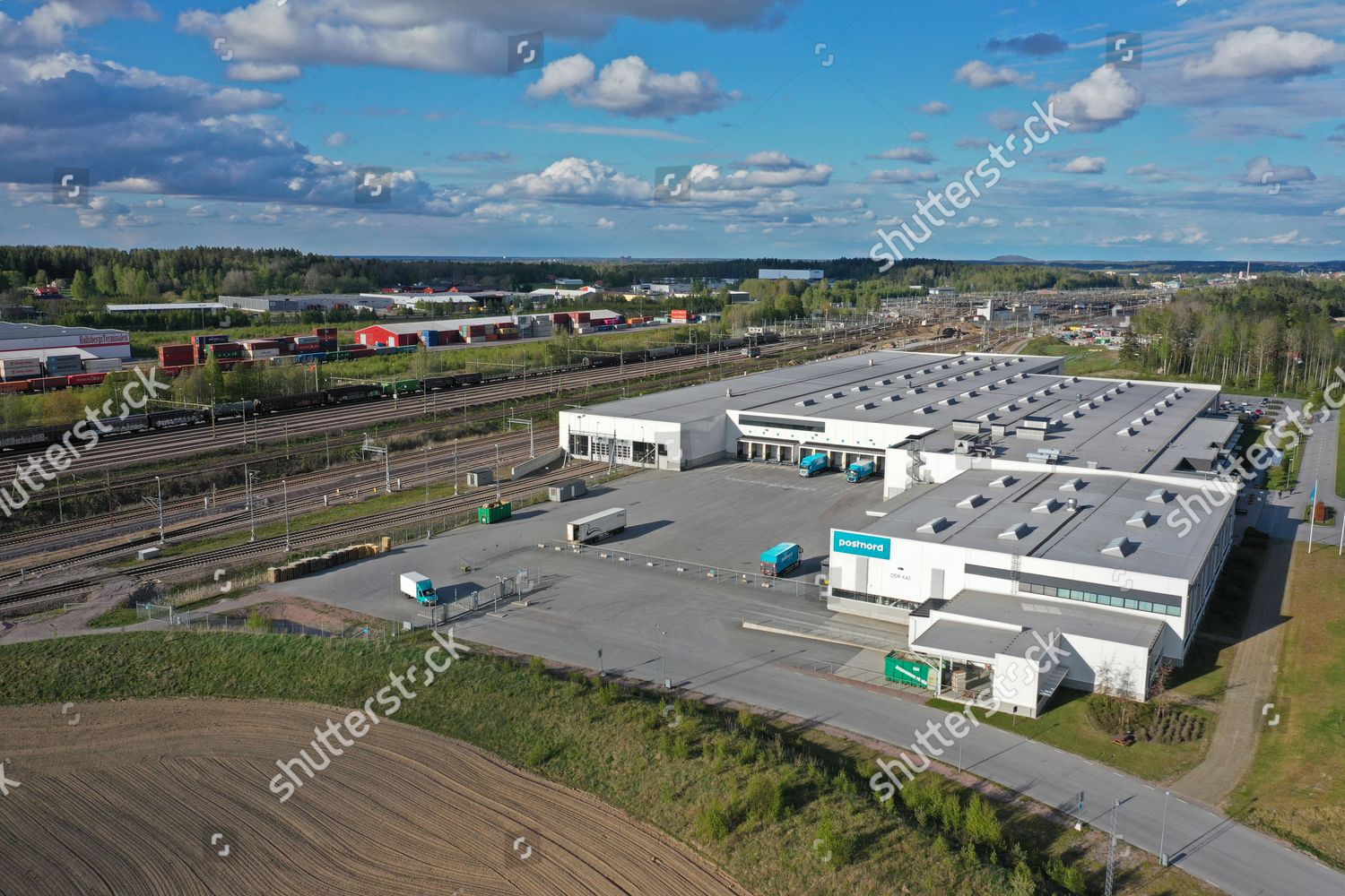 Postnord Terminal Tomta Hallsberg Sweden Editorial Stock Photo Stock