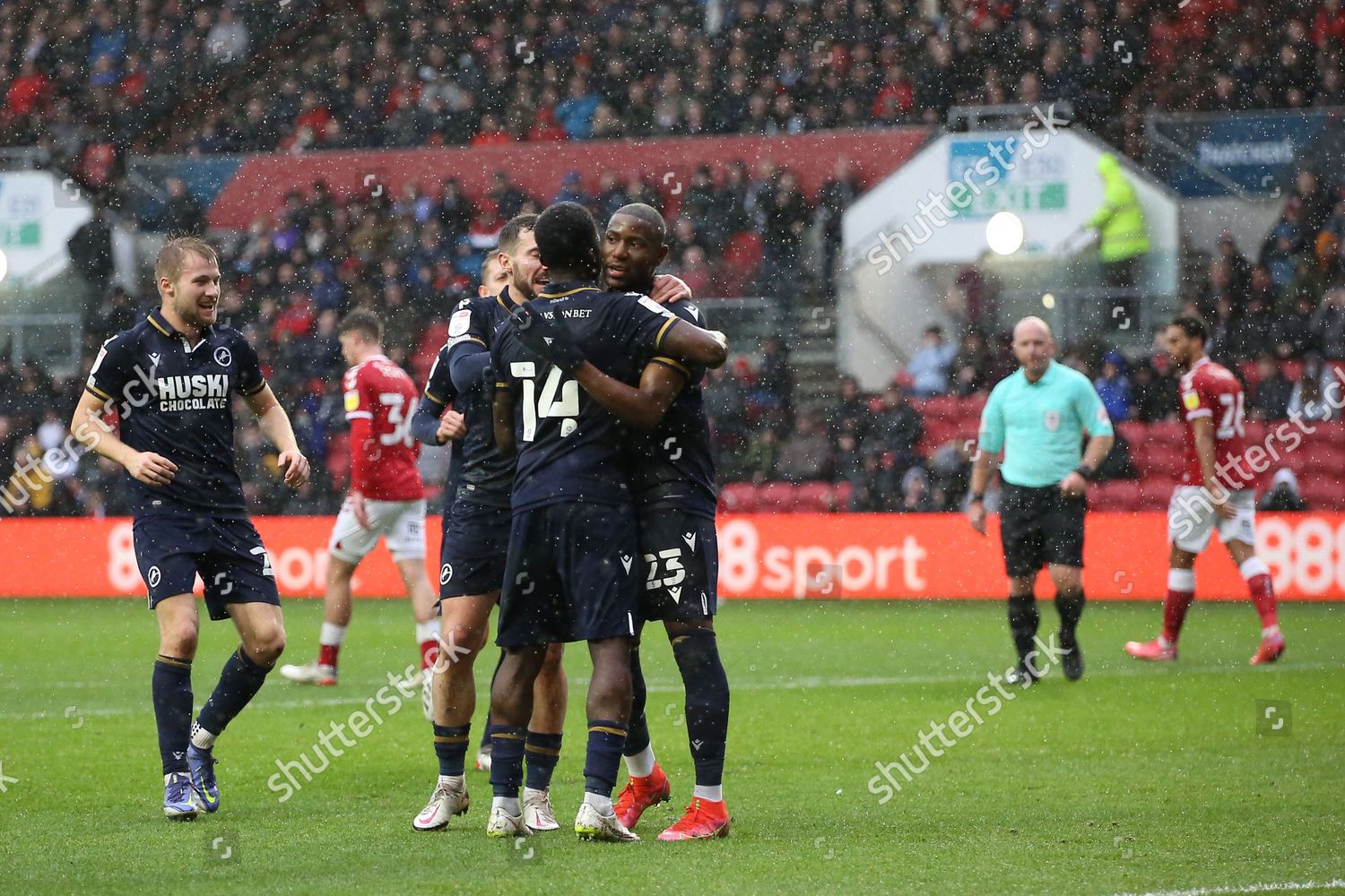 Benik Afobe Millwall Celebrates After Scoring Editorial Stock Photo ...