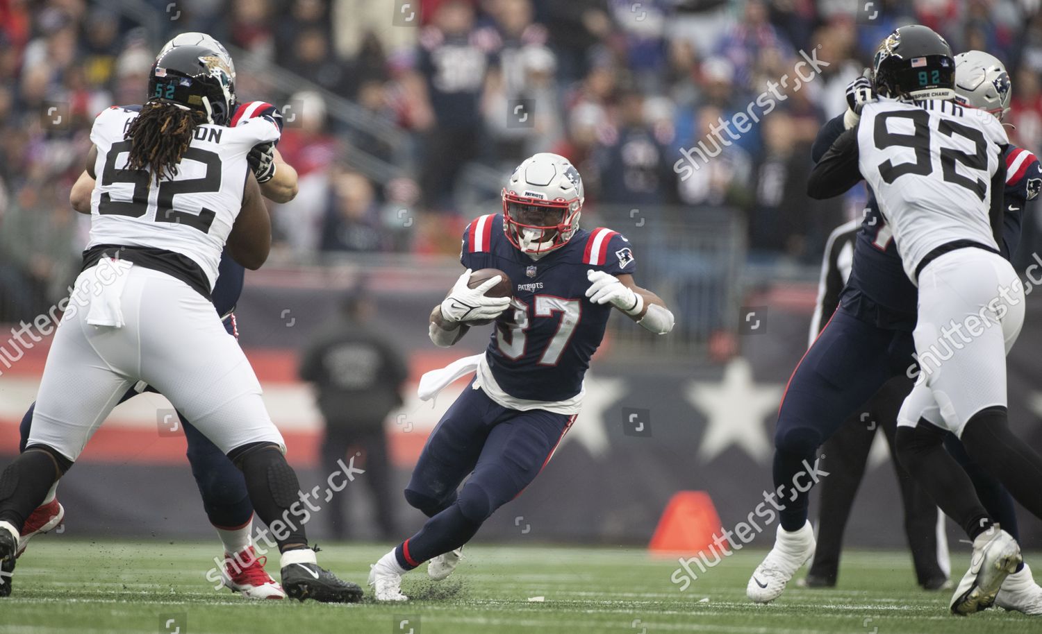 Jacksonville Jaguars defensive end Jordan Smith (92) runs off the