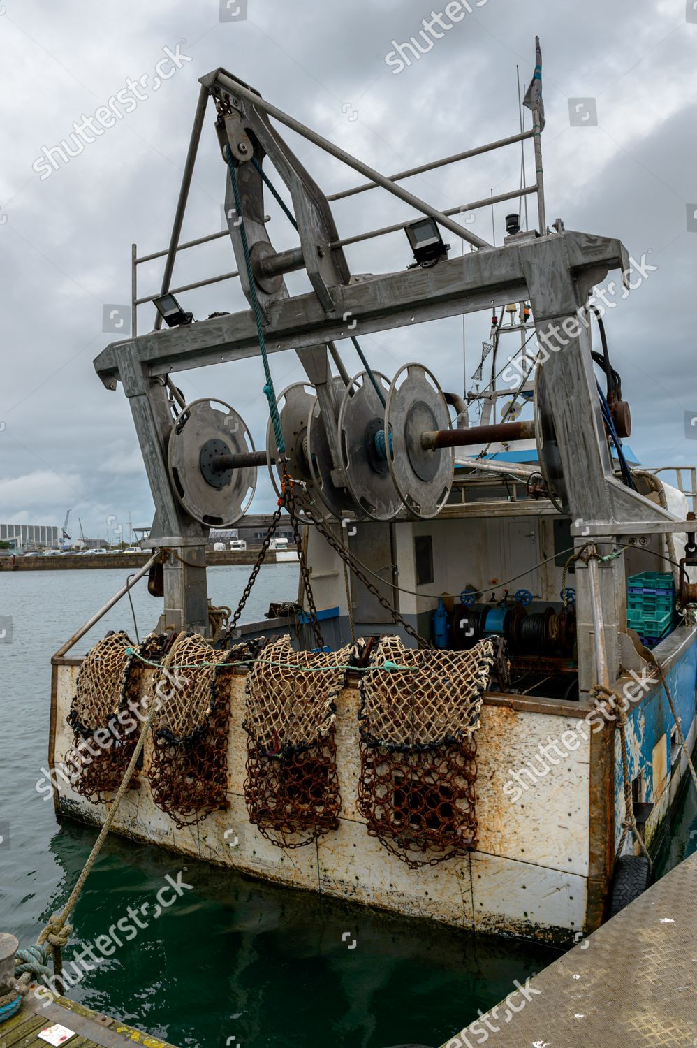 Trawler Dredge Nets Specialized Scallops Seen Editorial Stock Photo