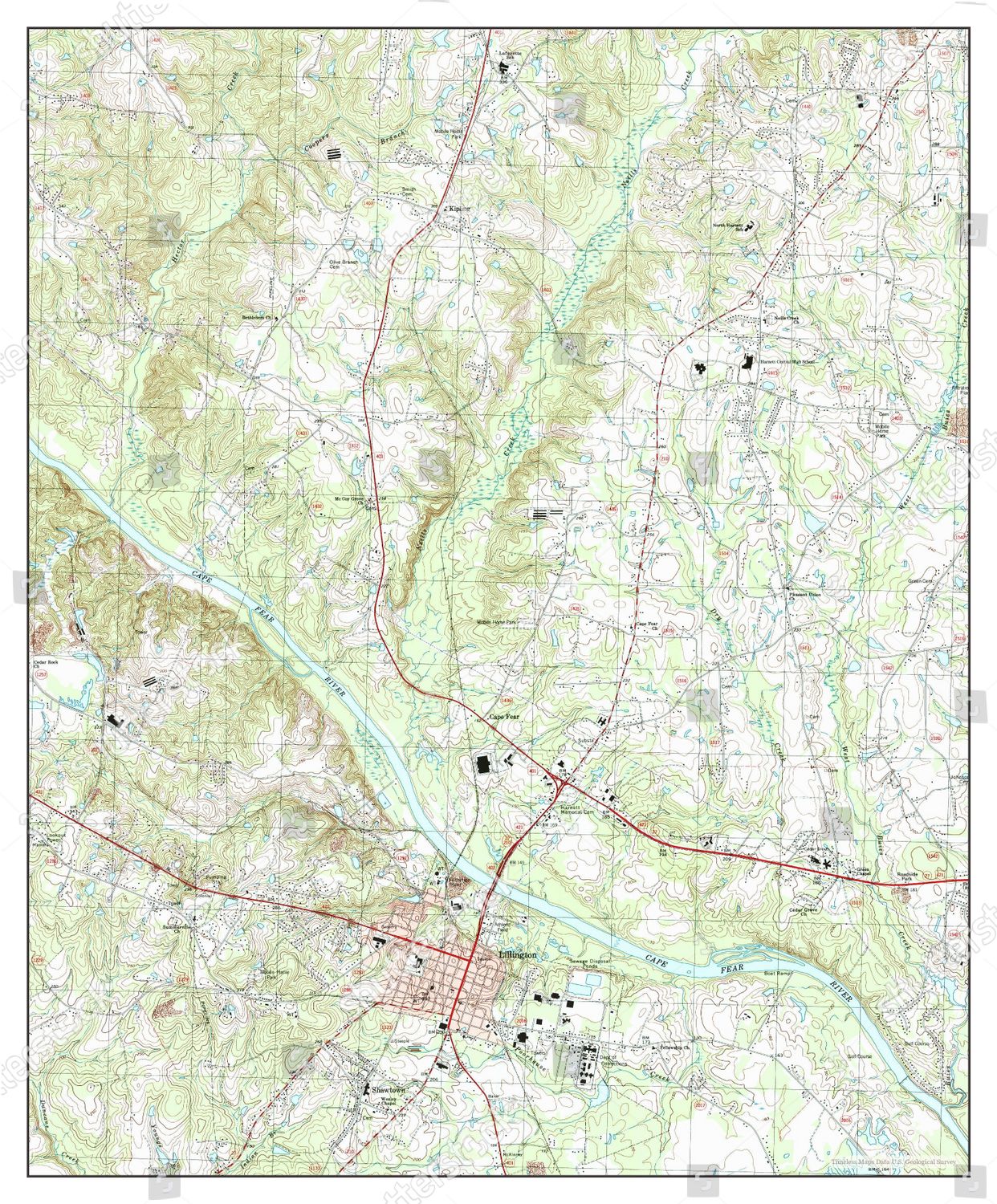 Usa Timeless Maps Lillington North Carolina Editorial Stock Photo ...