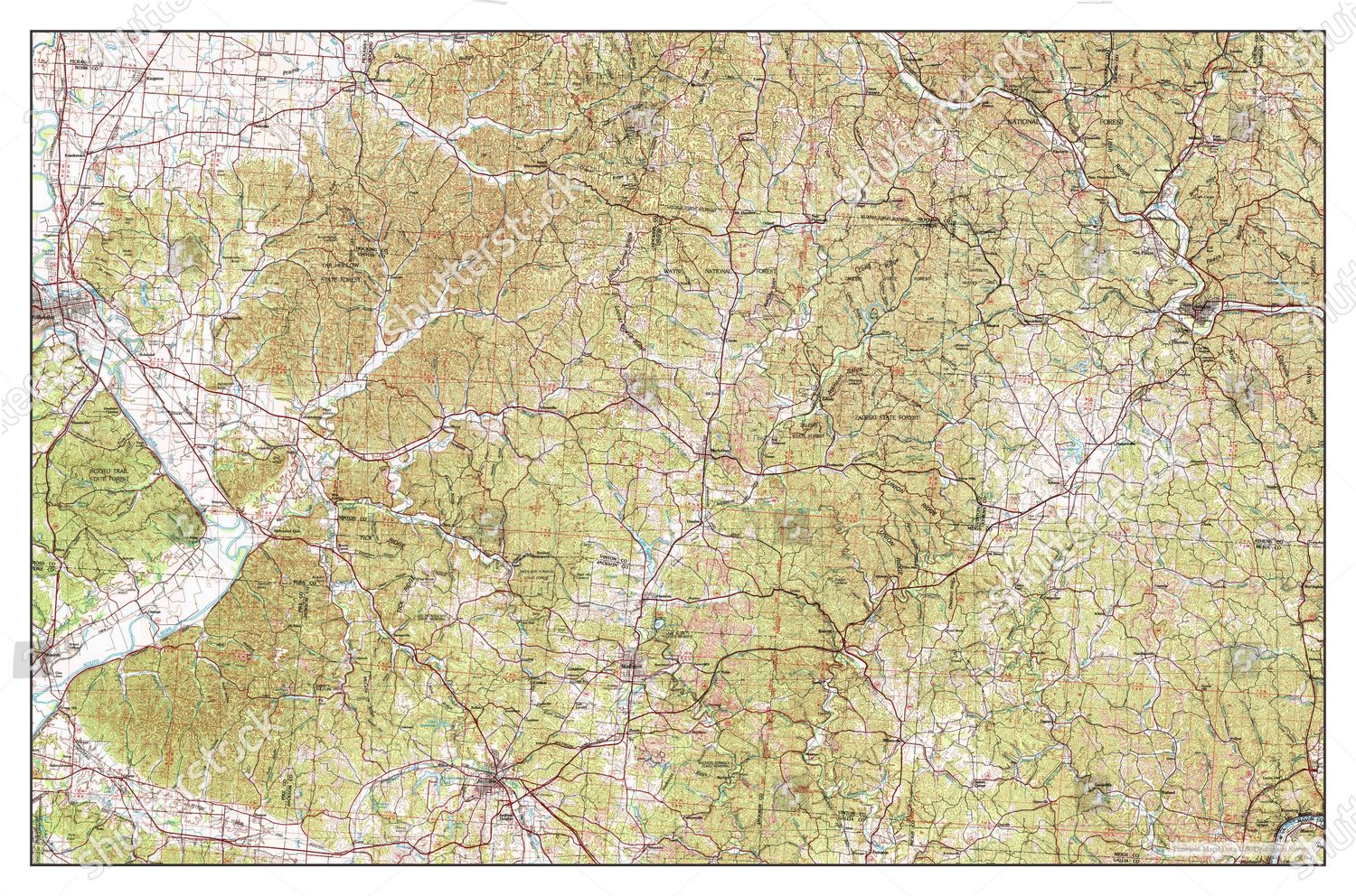 Usa Timeless Maps Wellston Ohio Map Editorial Stock Photo Stock Image Shutterstock