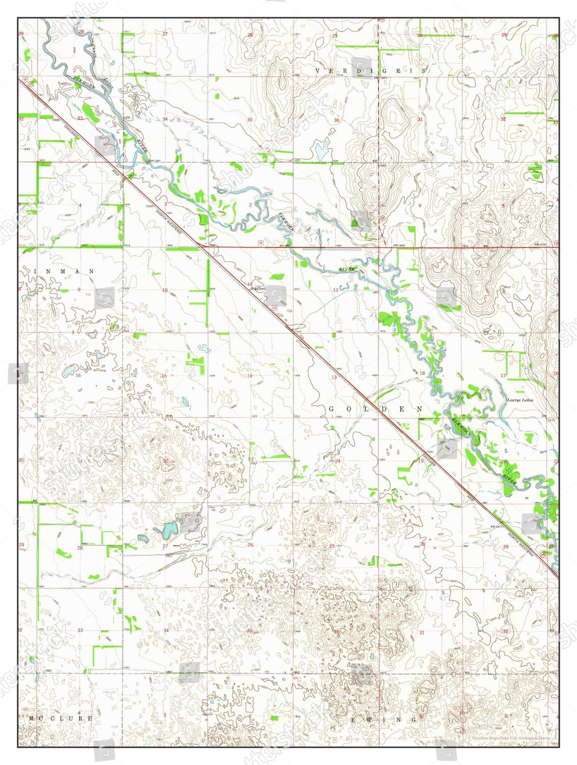 Usa Timeless Maps Ewing Sw Nebraska Editorial Stock Photo Stock Image
