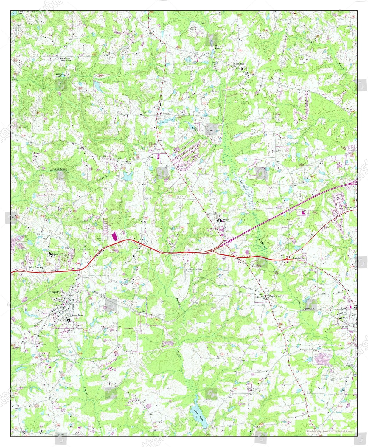 Usa Timeless Maps Knightdale North Carolina Editorial Stock Photo