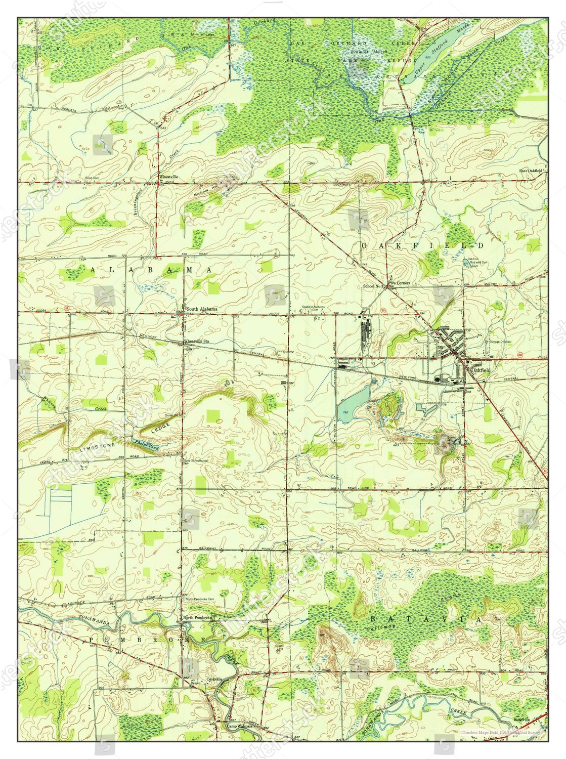 Usa Timeless Maps Oakfield New York Editorial Stock Photo Stock Image Shutterstock