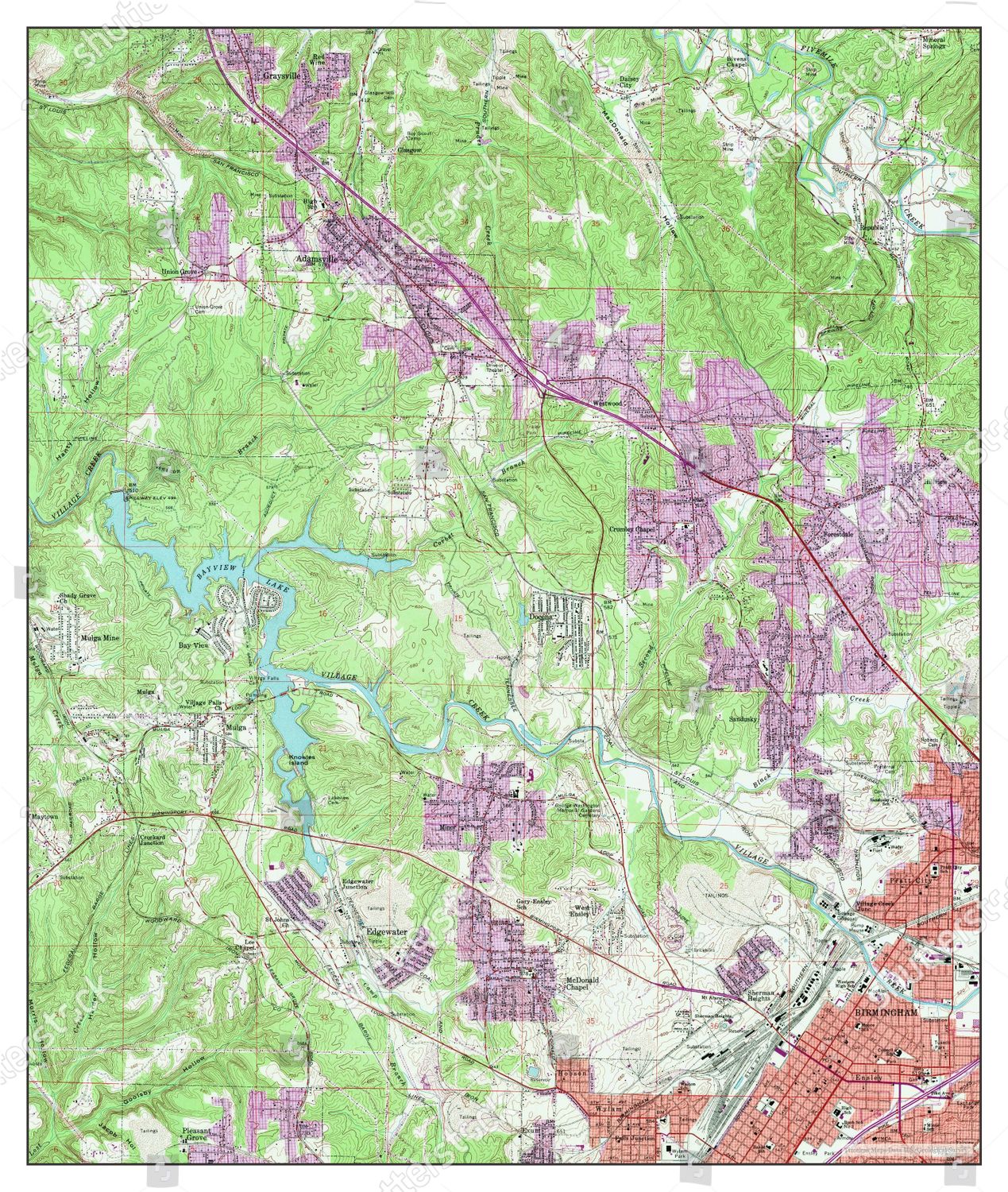 Usa Timeless Maps Adamsville Alabama Map Editorial Stock Photo Stock   Shutterstock 12703048a 