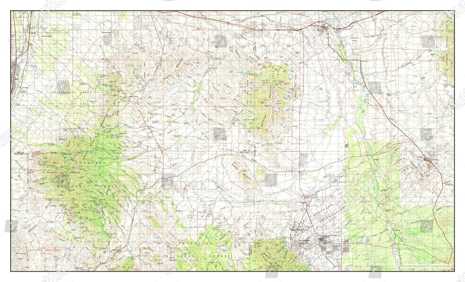 Usa Timeless Maps Fort Huachuca Arizona Editorial Stock Photo Stock