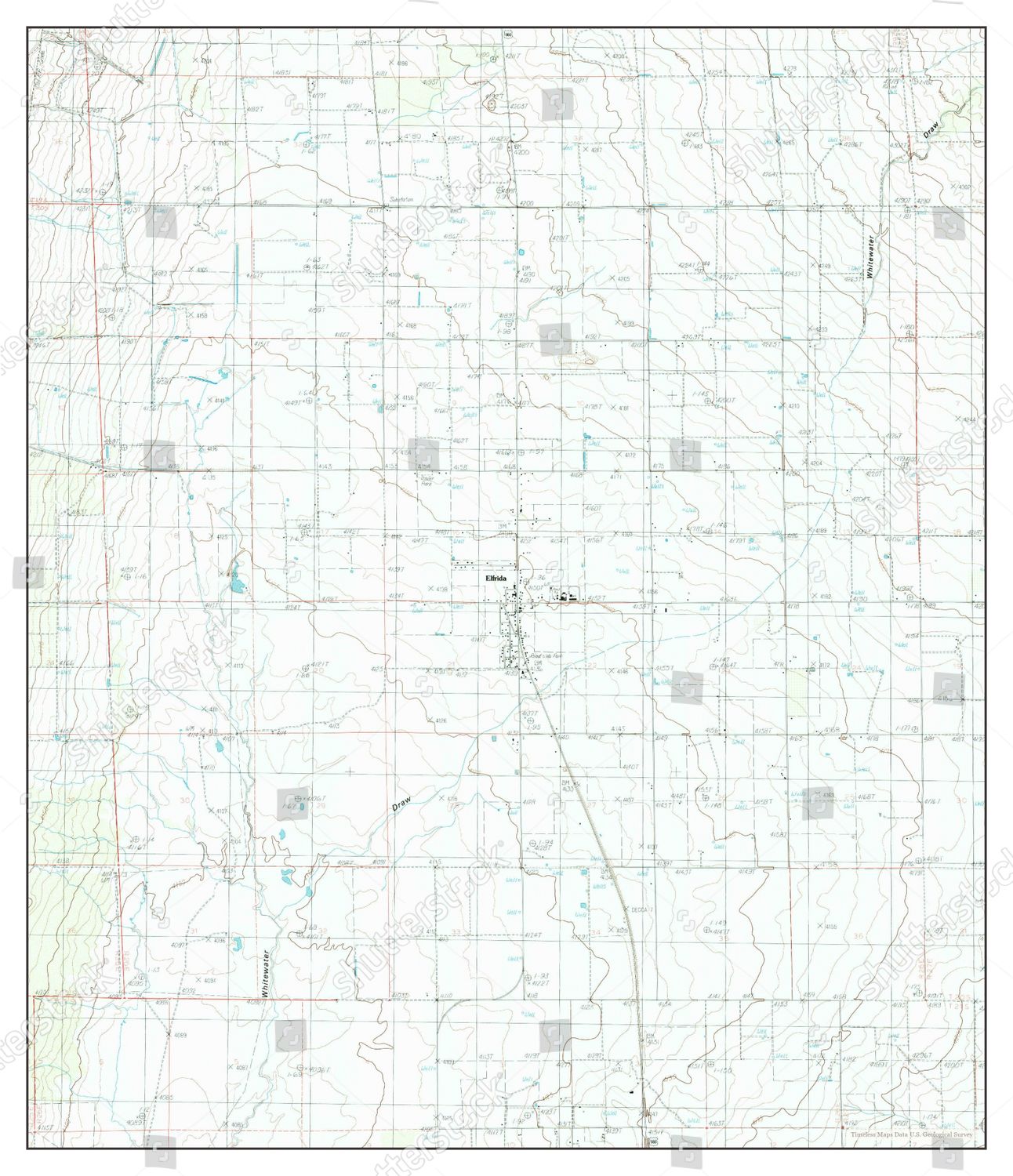 Usa Timeless Maps Elfrida Arizona Map Editorial Stock Photo Stock