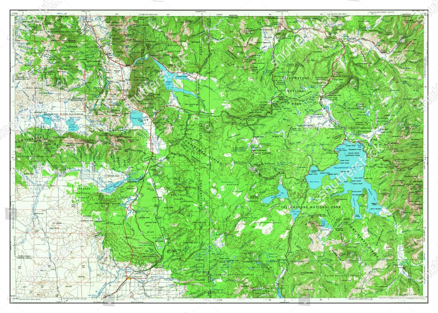 Usa Timeless Maps Ashton Idaho Map Editorial Stock Photo - Stock Image ...