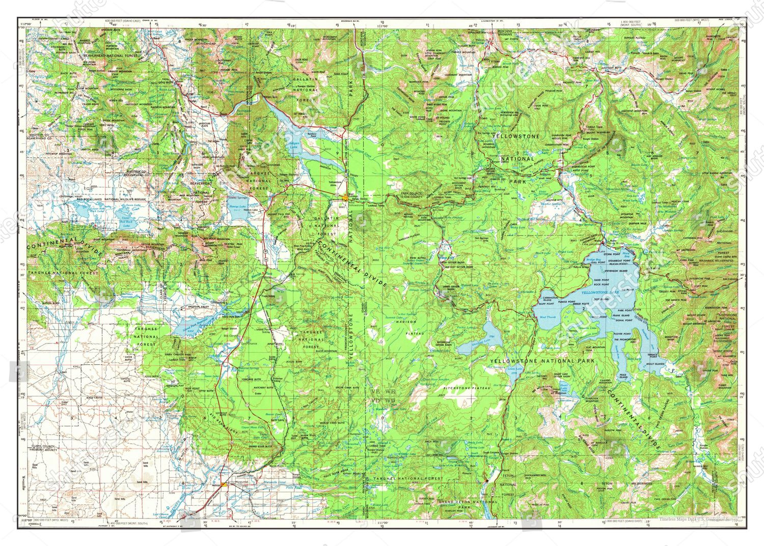 Usa Timeless Maps Ashton Idaho Map Editorial Stock Photo - Stock Image ...