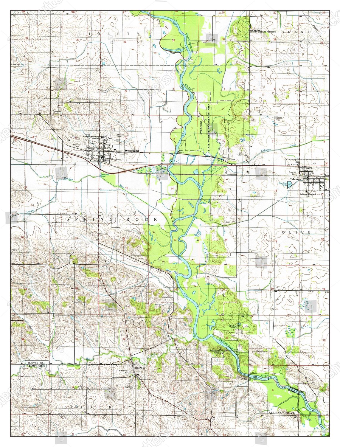 Usa Timeless Maps Wheatland Iowa Map Editorial Stock Photo Stock