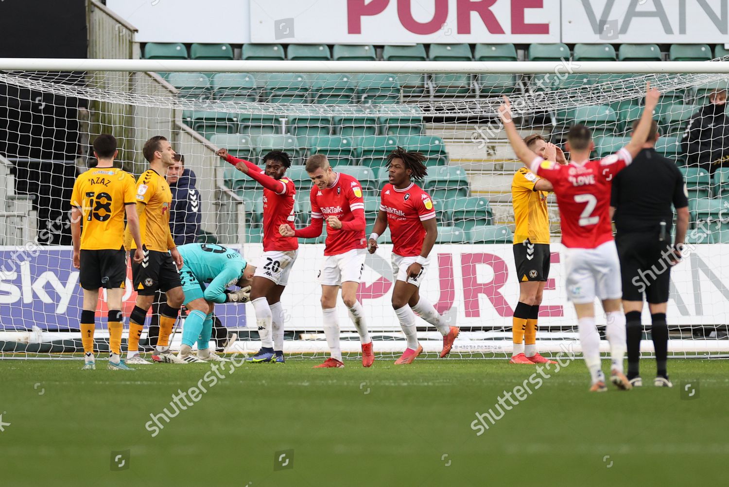 Salford Celebrate After Finn Azaz Newport Editorial Stock Photo - Stock ...