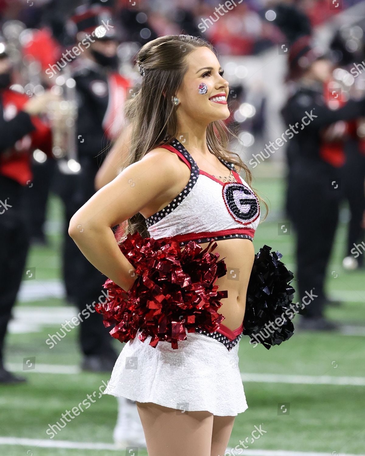 Georgia Bulldogs Poms Squad Ncaa College Editorial Stock Photo - Stock