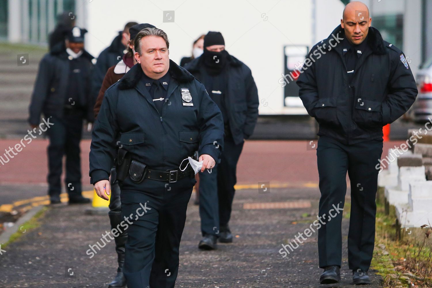 Movie Extras Dressed Gotham City Police Editorial Stock Photo - Stock 