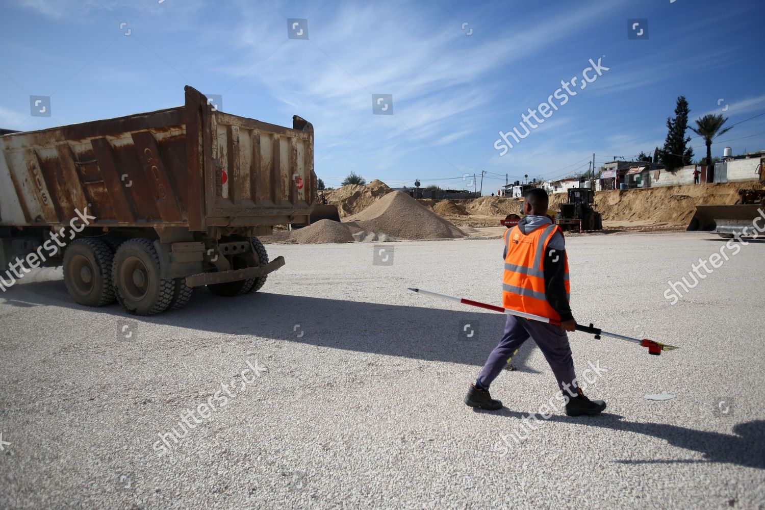 Egyptian Engineer Walks Construction Site City Editorial Stock Photo ...