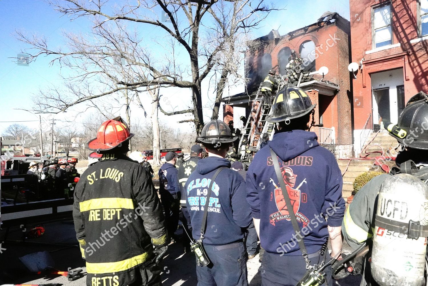 St Louis Firefighters Watch Burned Out Editorial Stock Photo Stock