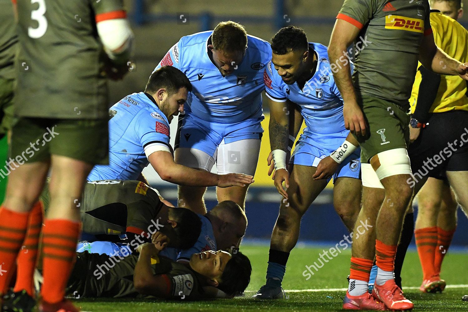 Dillon Lewis Cardiff Scores Try Ellis Editorial Stock Photo Stock