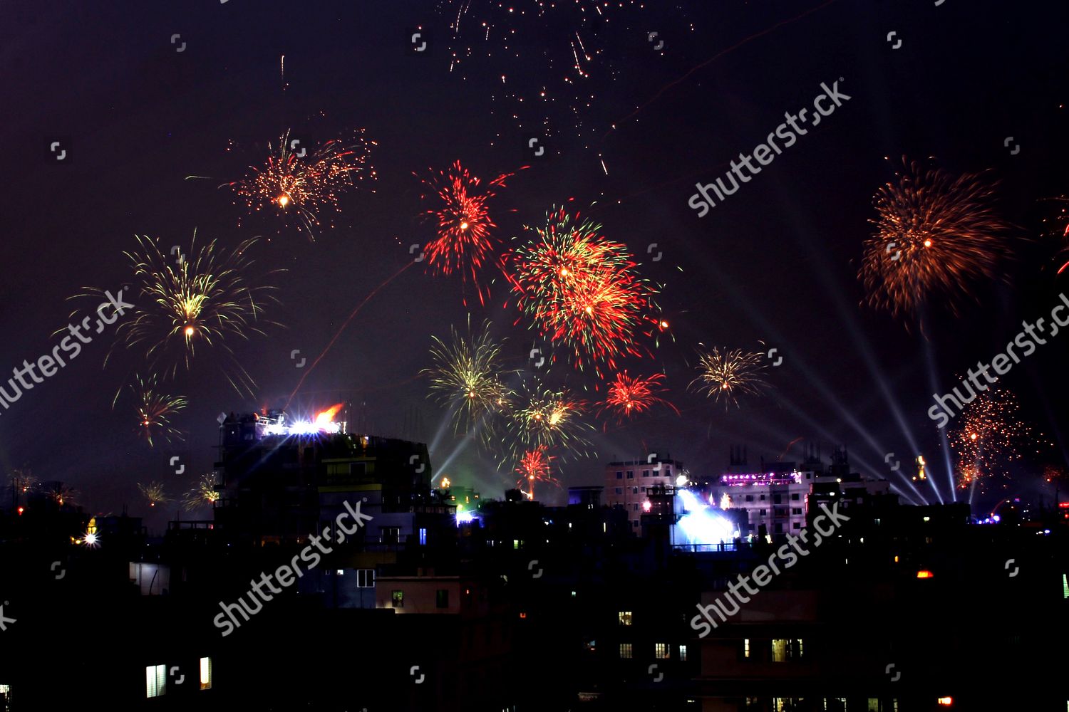 Fireworks Explode During Sakrain Festival Dhaka Editorial Stock Photo ...