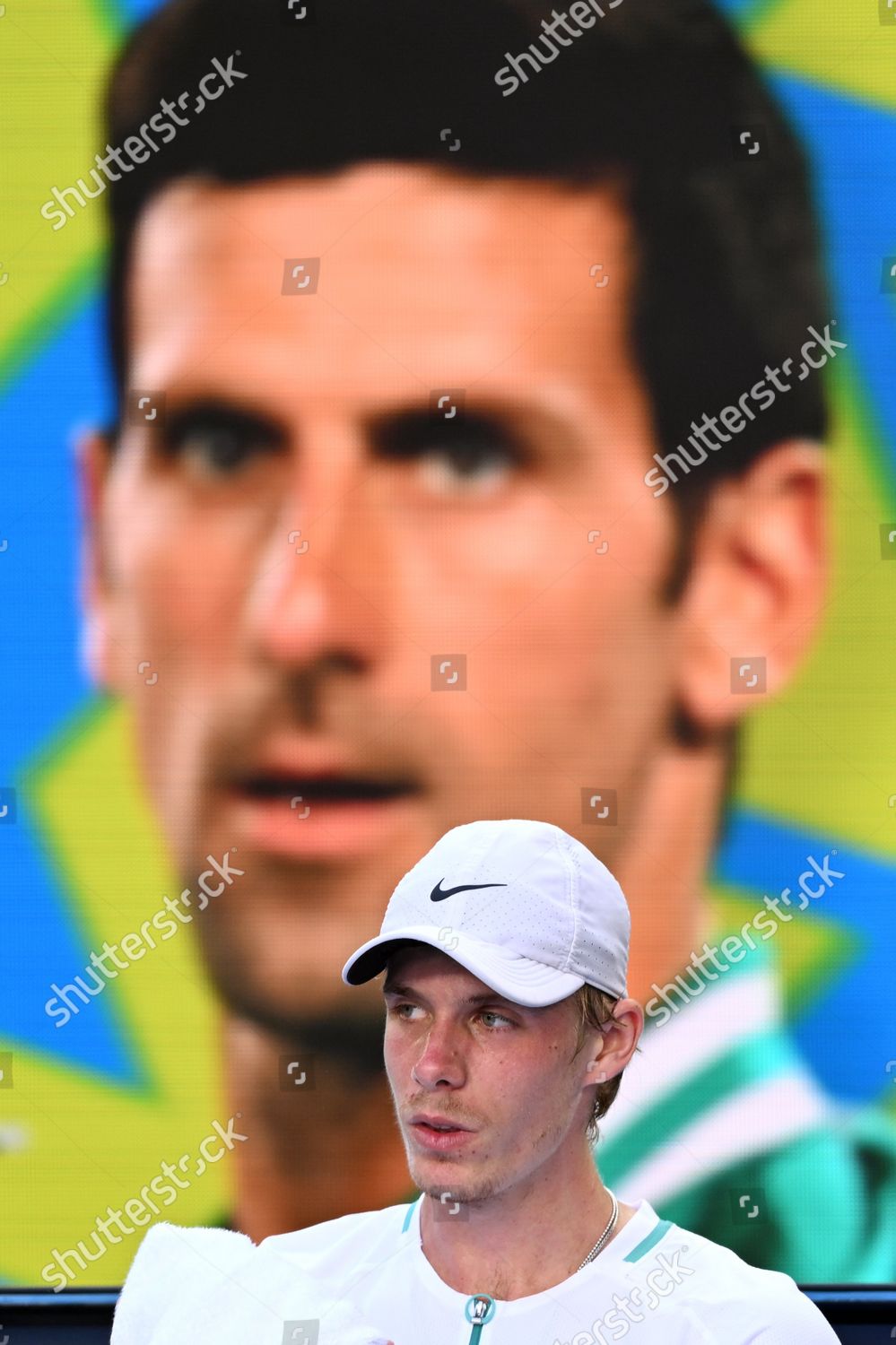 Denis Shapovalov Sitting Front Image Novak Editorial Stock Photo ...