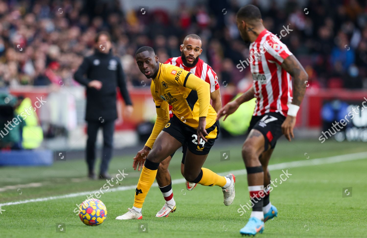 Toti Gomes Wolves Ivan Toney Brentford Editorial Stock Photo - Stock ...