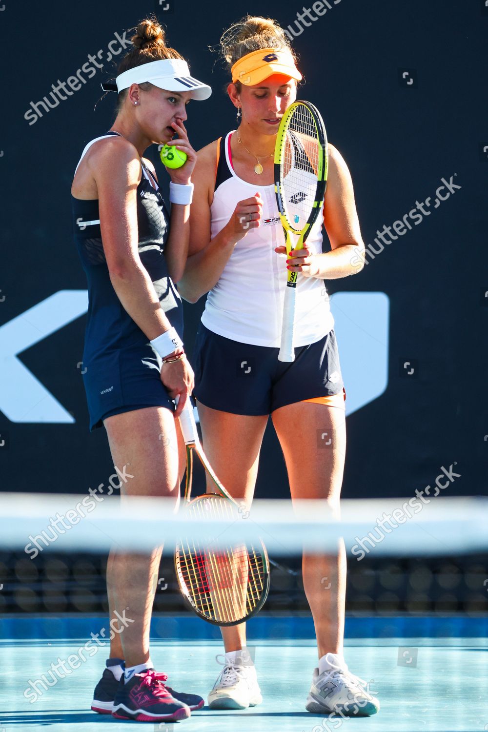 RUSSIAN VERONIKA KUDERMETOVA BELGIAN ELISE MERTENS Editorial Stock