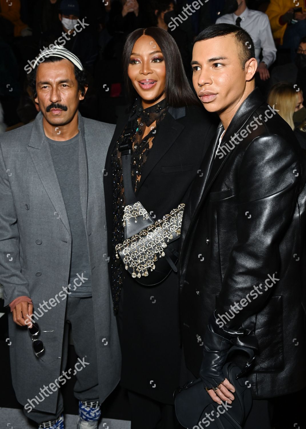 Naomi Campbell Olivier Rousteing Front Row Editorial Stock Photo ...